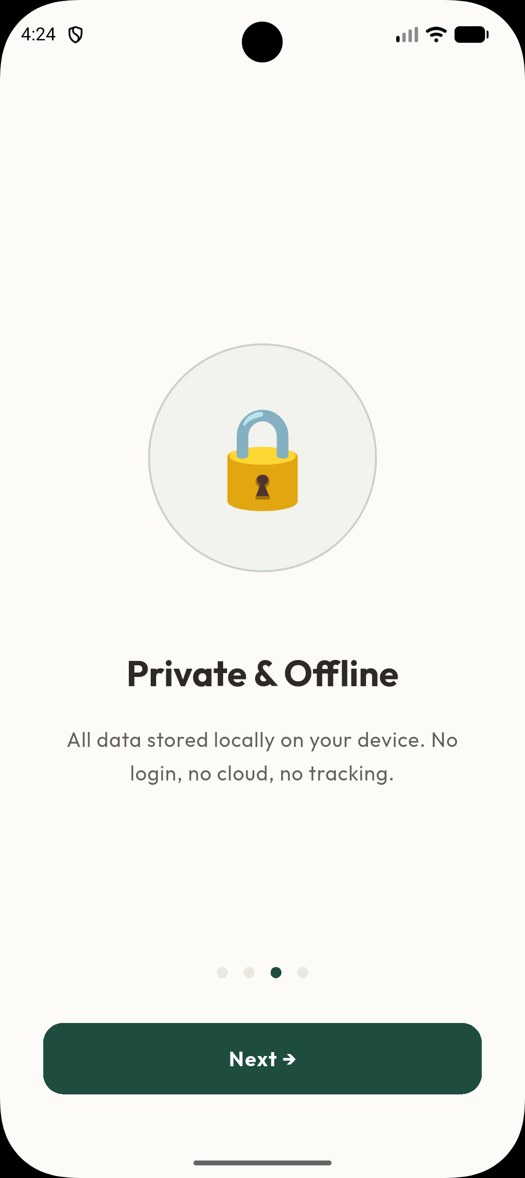 Offline & Secure — Digital Mala app screenshot